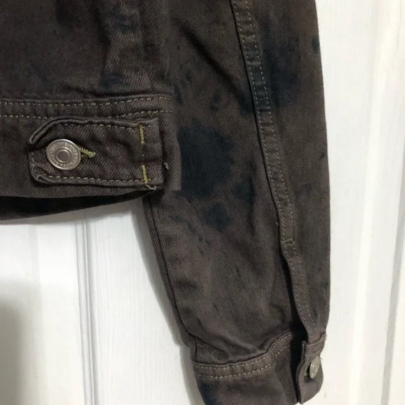Free people Rumors‎ dark blotched tie dye denim jacket. women’s size medium - Picture 12 of 12